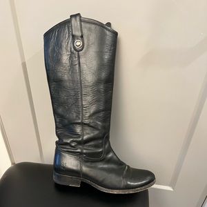Frye Tall Leather Black Boots